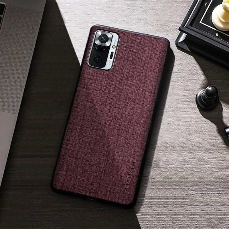High Quality Shockproof Anti fingerprint Silicone Case For Xiaomi Redmi Note 10C 10 Pro Max 10T 10S Lite 4G 5G Premium Cloth Texture Simple Cover For Redmi Note 10 Pro Max Case