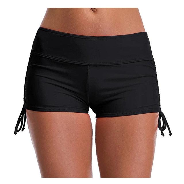 High Waist Bikini Bottoms Women's High Waisted Shorts Swim Bottoms Full Coverage Bikini Swimsuit Bottom For Women Swimming Panties Ladies Summer Fashion Solid Bikinis Swim Shorts Bottom Women's Swimsuit