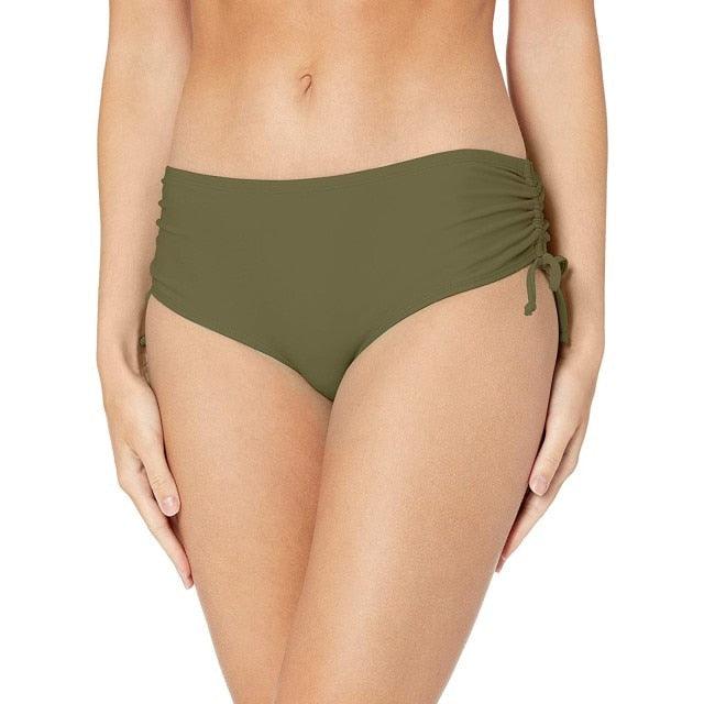 High Waist Bikini Bottoms Women's High Waisted Shorts Swim Bottoms Full Coverage Bikini Swimsuit Bottom For Women Swimming Panties Ladies Summer Fashion Solid Bikinis Swim Shorts Bottom Women's Swimsuit