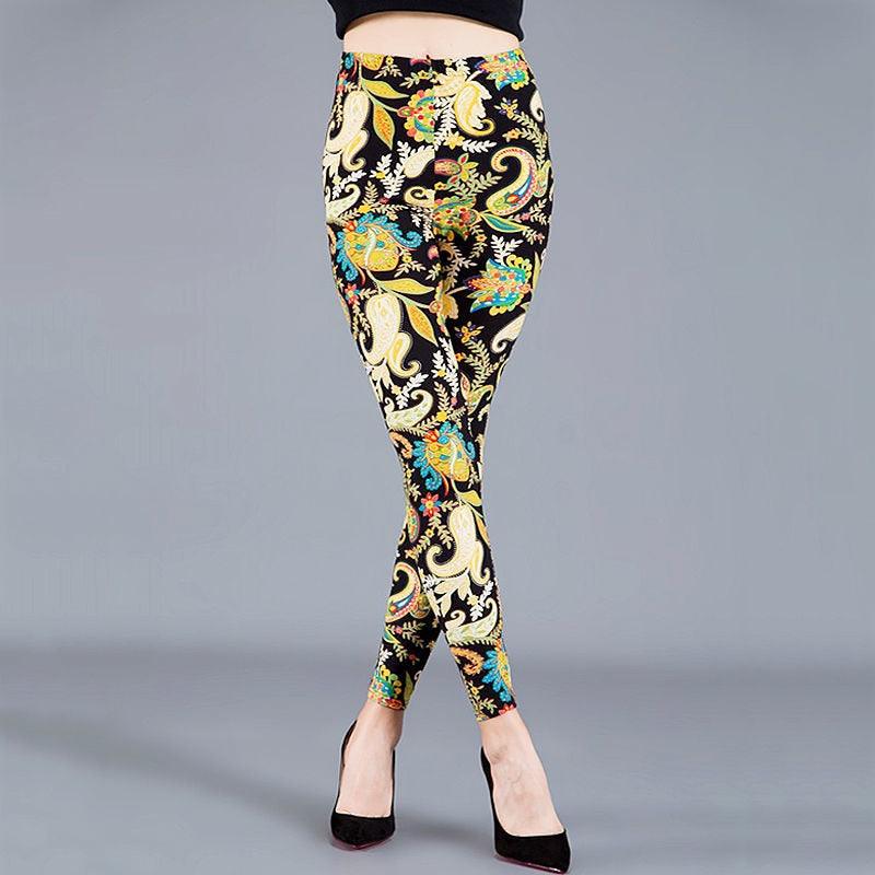 High Waist Leggings Pants Fitness Women Fashion Printing Leggings Women Fitness Yoga Pants High Waist Push Up Sportswear Elastic Trousers Gym Running Workout Pants Push Up Running Elastic Stripe Dot Bottom Leggings