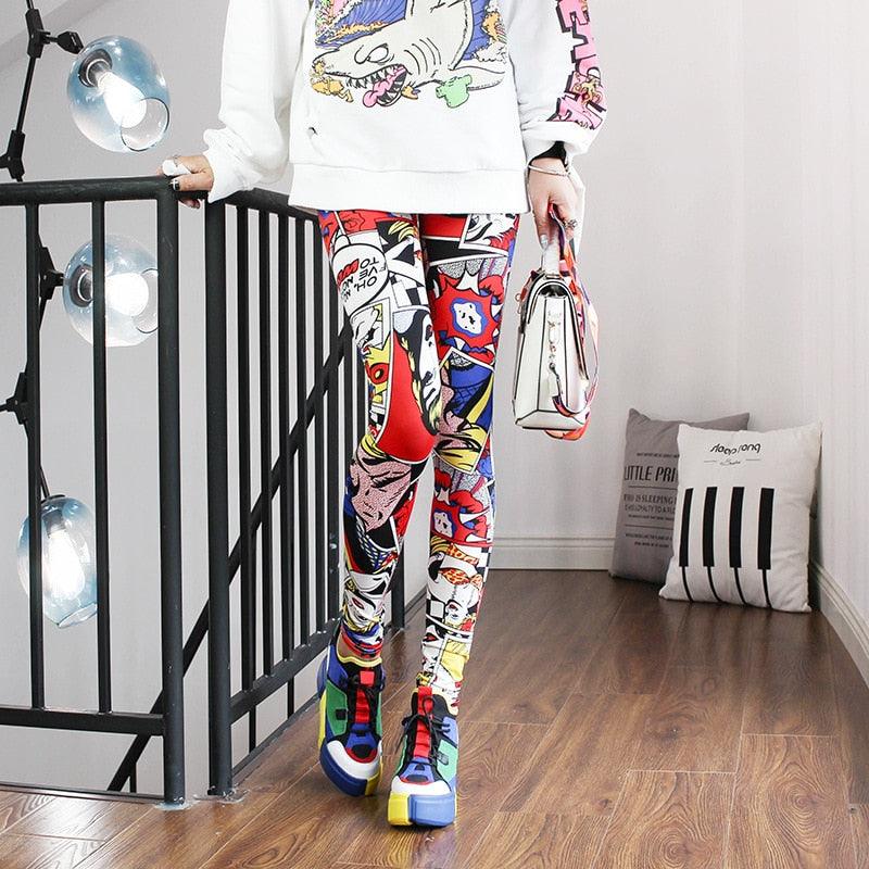 High Waist Leggings Pants Fitness Women Fashion Printing Leggings Women Fitness Yoga Pants High Waist Push Up Sportswear Elastic Trousers Gym Running Workout Pants Push Up Running Elastic Stripe Dot Bottom Leggings