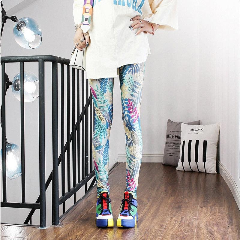 High Waist Leggings Pants Fitness Women Fashion Printing Leggings Women Fitness Yoga Pants High Waist Push Up Sportswear Elastic Trousers Gym Running Workout Pants Push Up Running Elastic Stripe Dot Bottom Leggings