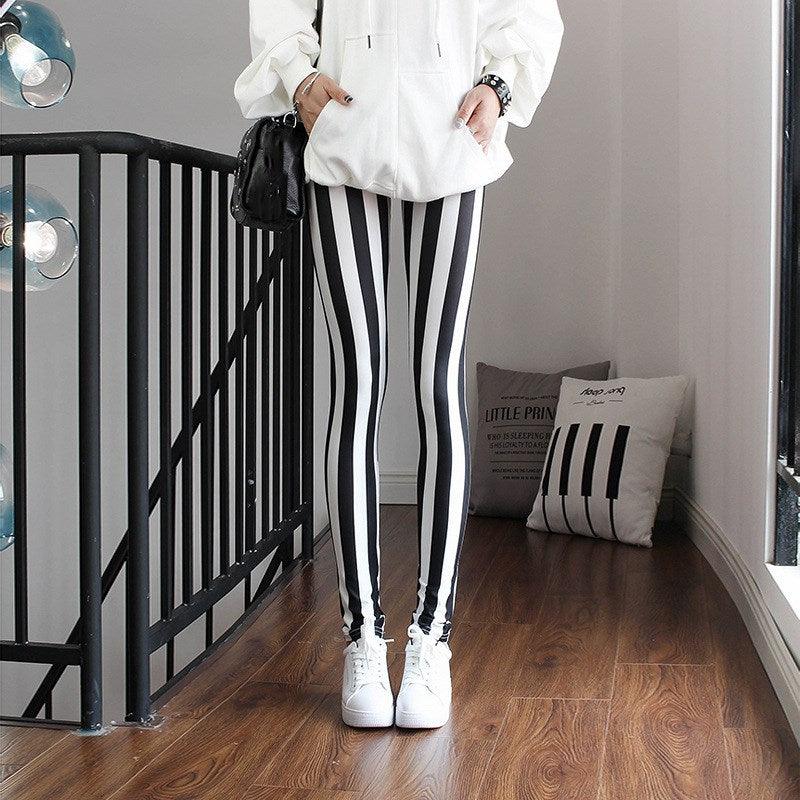 High Waist Leggings Pants Fitness Women Fashion Printing Leggings Women Fitness Yoga Pants High Waist Push Up Sportswear Elastic Trousers Gym Running Workout Pants Push Up Running Elastic Stripe Dot Bottom Leggings