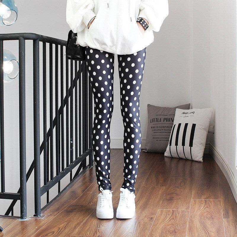 High Waist Leggings Pants Fitness Women Fashion Printing Leggings Women Fitness Yoga Pants High Waist Push Up Sportswear Elastic Trousers Gym Running Workout Pants Push Up Running Elastic Stripe Dot Bottom Leggings