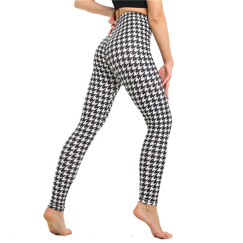 High Waist Leggings Pants Fitness Women Fashion Printing Leggings Women Fitness Yoga Pants High Waist Push Up Sportswear Elastic Trousers Gym Running Workout Pants Push Up Running Elastic Stripe Dot Bottom Leggings