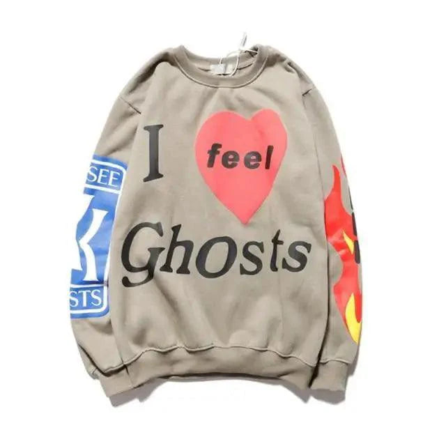 Hip-Hop Printed Sweatshirts Men High Pullovers Couple Street Casual Sweatshirts Letter Print Men Women Sweatshirt Stylish Printed Cool Design Warm Winter Sweatshirt For Men Women