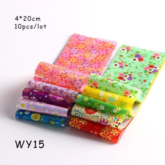 Holographic Nail Foil Transfer Set Sticker Decal Nail Art Foils Designer Marble Nail Decoration Sliders Wraps Manicure Women Kids Girls Manicure Decoration Nail Art Supplies 3D Self-Adhesive Nail Decals Designer Nail Stickers for Acrylic Nails