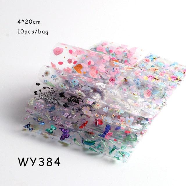 Holographic Nail Foil Transfer Set Sticker Decal Nail Art Foils Designer Marble Nail Decoration Sliders Wraps Manicure Women Kids Girls Manicure Decoration Nail Art Supplies 3D Self-Adhesive Nail Decals Designer Nail Stickers for Acrylic Nails