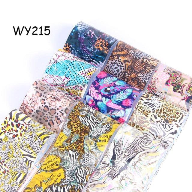 Holographic Nail Foil Transfer Set Sticker Decal Nail Art Foils Designer Marble Nail Decoration Sliders Wraps Manicure Women Kids Girls Manicure Decoration Nail Art Supplies 3D Self-Adhesive Nail Decals Designer Nail Stickers for Acrylic Nails