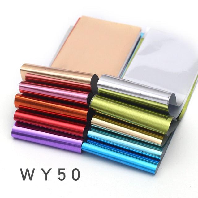 Holographic Nail Foil Transfer Set Sticker Decal Nail Art Foils Designer Marble Nail Decoration Sliders Wraps Manicure Women Kids Girls Manicure Decoration Nail Art Supplies 3D Self-Adhesive Nail Decals Designer Nail Stickers for Acrylic Nails