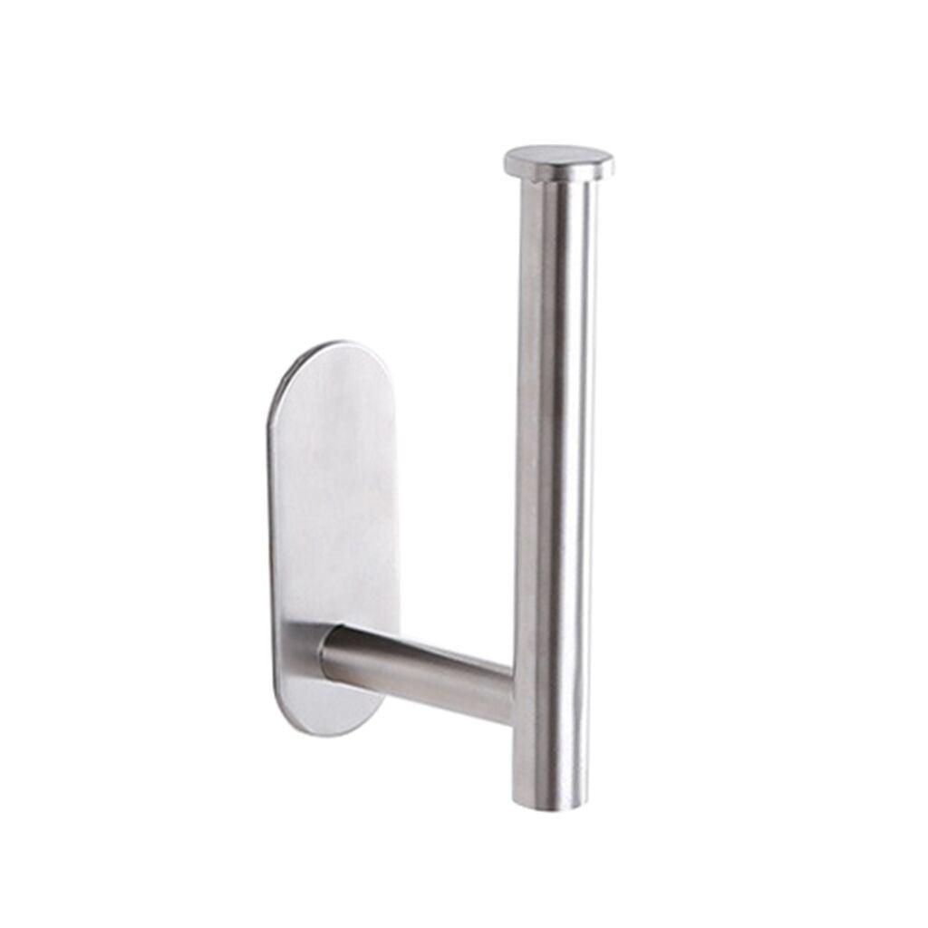 Household Toilet Roll Holder Self Adhesive Toilet Paper Holder For Bathroom Stick On Wall Stainless Steel Toilet Paper Racks Toilet Paper Holder Self Adhesive Bathroom Paper Towel Roll Holder Wall Mount