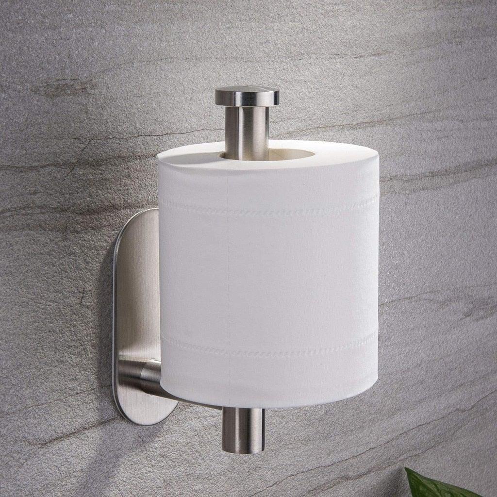 Household Toilet Roll Holder Self Adhesive Toilet Paper Holder For Bathroom Stick On Wall Stainless Steel Toilet Paper Racks Toilet Paper Holder Self Adhesive Bathroom Paper Towel Roll Holder Wall Mount