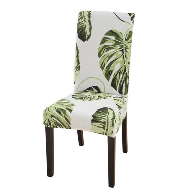 Housmife Printed Stretch Chair Cover Big Elastic Seat Chair Covers Slipcovers Restaurant Banquet Home Dining Party Decoration Stretch Spandex Removable Washable Anti-dust Seat Slipcover Protector for Hotel Office Ceremony Banquet