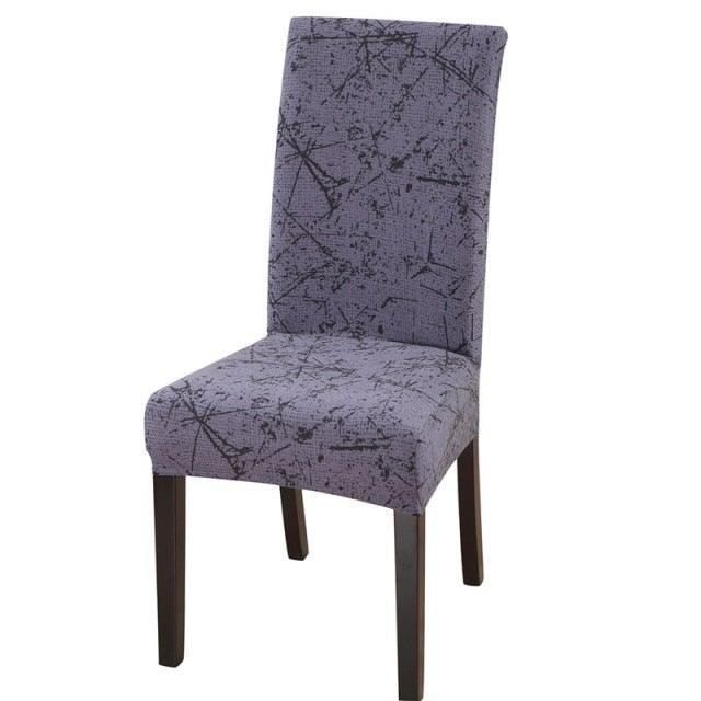 Housmife Printed Stretch Chair Cover Big Elastic Seat Chair Covers Slipcovers Restaurant Banquet Home Dining Party Decoration Stretch Spandex Removable Washable Anti-dust Seat Slipcover Protector for Hotel Office Ceremony Banquet