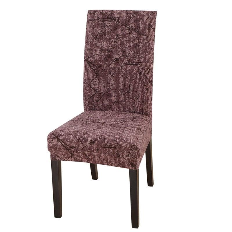 Housmife Printed Stretch Chair Cover Big Elastic Seat Chair Covers Slipcovers Restaurant Banquet Home Dining Party Decoration Stretch Spandex Removable Washable Anti-dust Seat Slipcover Protector for Hotel Office Ceremony Banquet