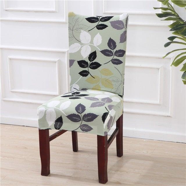 Housmife Printed Stretch Chair Cover Big Elastic Seat Chair Covers Slipcovers Restaurant Banquet Home Dining Party Decoration Stretch Spandex Removable Washable Anti-dust Seat Slipcover Protector for Hotel Office Ceremony Banquet