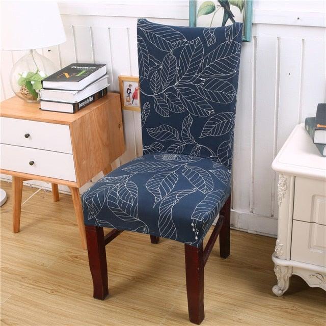 Housmife Printed Stretch Chair Cover Big Elastic Seat Chair Covers Slipcovers Restaurant Banquet Home Dining Party Decoration Stretch Spandex Removable Washable Anti-dust Seat Slipcover Protector for Hotel Office Ceremony Banquet