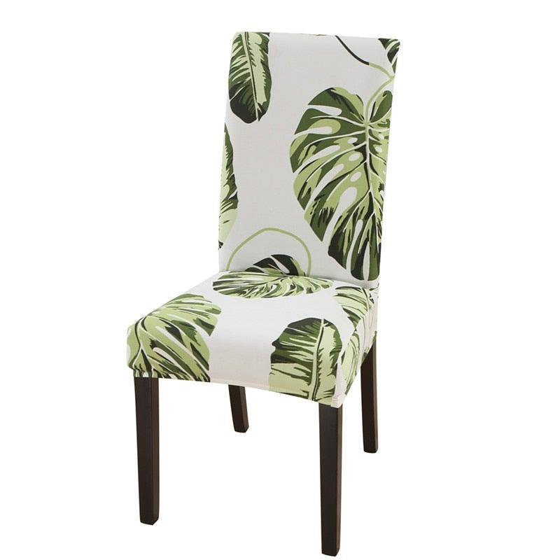 Housmife Printed Stretch Chair Cover Big Elastic Seat Chair Covers Slipcovers Restaurant Banquet Home Dining Party Decoration Stretch Spandex Removable Washable Anti-dust Seat Slipcover Protector for Hotel Office Ceremony Banquet