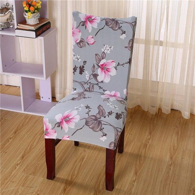 Housmife Printed Stretch Chair Cover Big Elastic Seat Chair Covers Slipcovers Restaurant Banquet Home Dining Party Decoration Stretch Spandex Removable Washable Anti-dust Seat Slipcover Protector for Hotel Office Ceremony Banquet