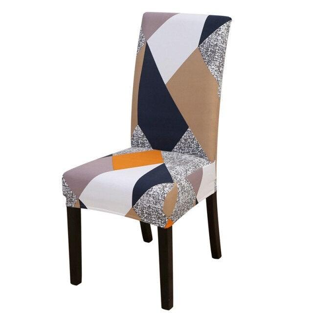 Housmife Printed Stretch Chair Cover Big Elastic Seat Chair Covers Slipcovers Restaurant Banquet Home Dining Party Decoration Stretch Spandex Removable Washable Anti-dust Seat Slipcover Protector for Hotel Office Ceremony Banquet