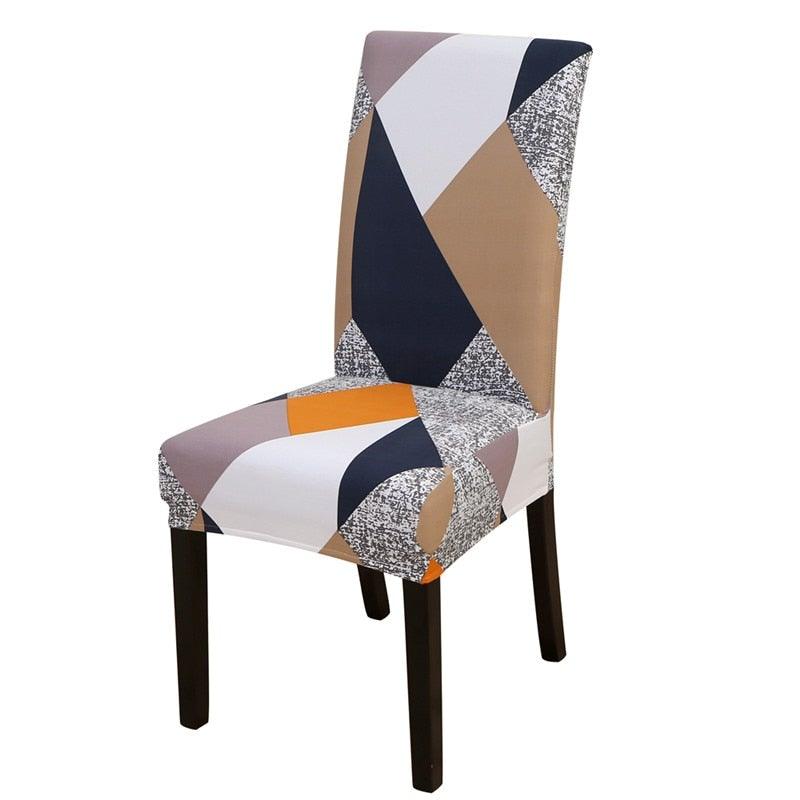 Housmife Printed Stretch Chair Cover Big Elastic Seat Chair Covers Slipcovers Restaurant Banquet Home Dining Party Decoration Stretch Spandex Removable Washable Anti-dust Seat Slipcover Protector for Hotel Office Ceremony Banquet