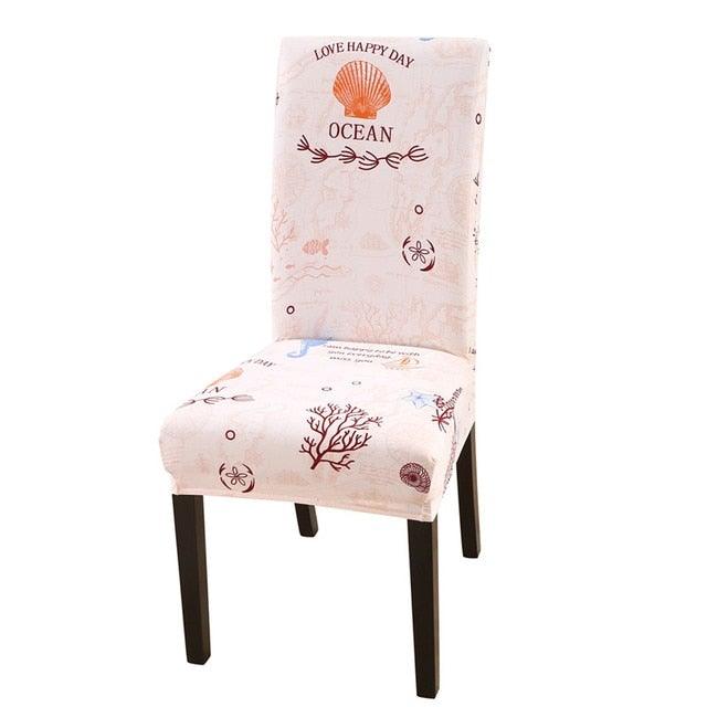 Housmife Printed Stretch Chair Cover Big Elastic Seat Chair Covers Slipcovers Restaurant Banquet Home Dining Party Decoration Stretch Spandex Removable Washable Anti-dust Seat Slipcover Protector for Hotel Office Ceremony Banquet