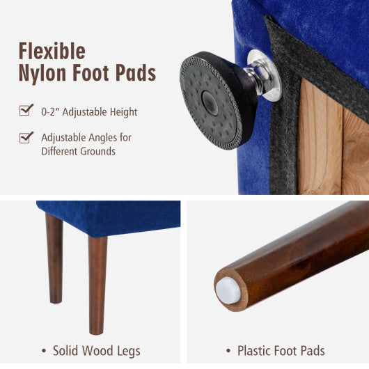 Modern Berber Fleece Single Sofa Chair with Ottoman and Waist Pillow-Blue