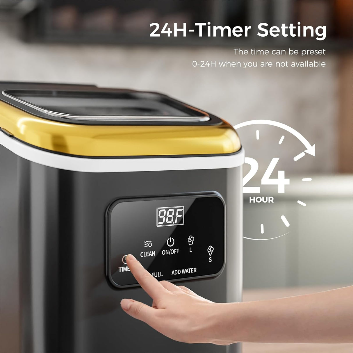 Ice Makers Countertop with LED Screen Control Panel Z5812KH