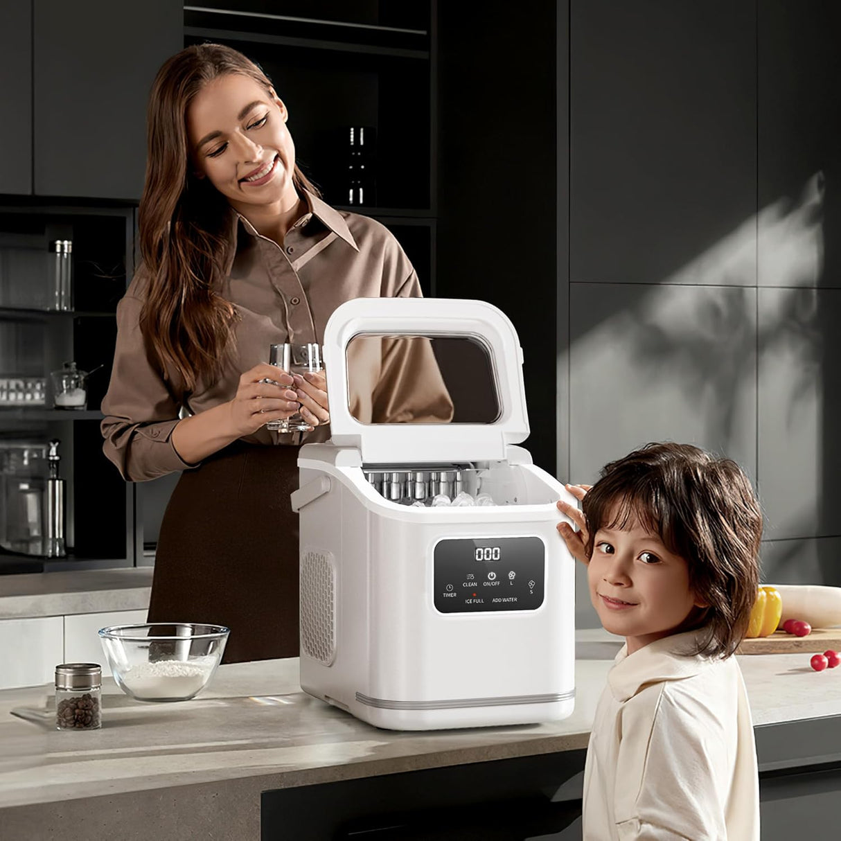 Ice Makers Countertop with LED Screen Control Panel Z5812KH