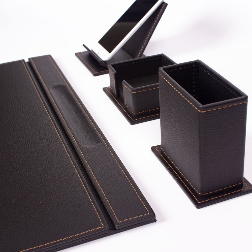 MOOG Luxury Desk Set-4 Accessories- White - 4 PCS