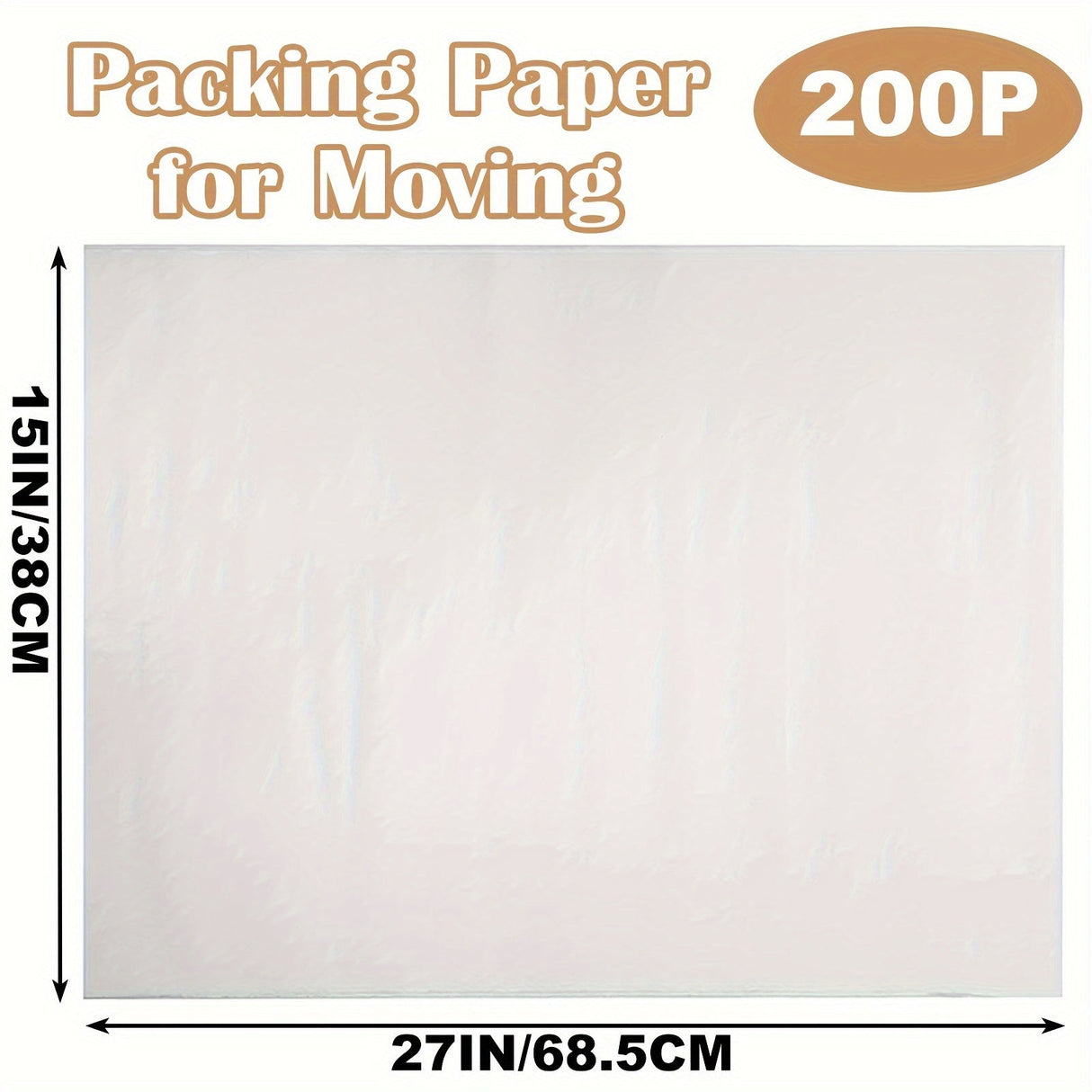 Heavy-Duty Packing Paper Sheets 27x15 inch β Unbleached, Tear-Resistant Wrapping Paper for Moving & Storage