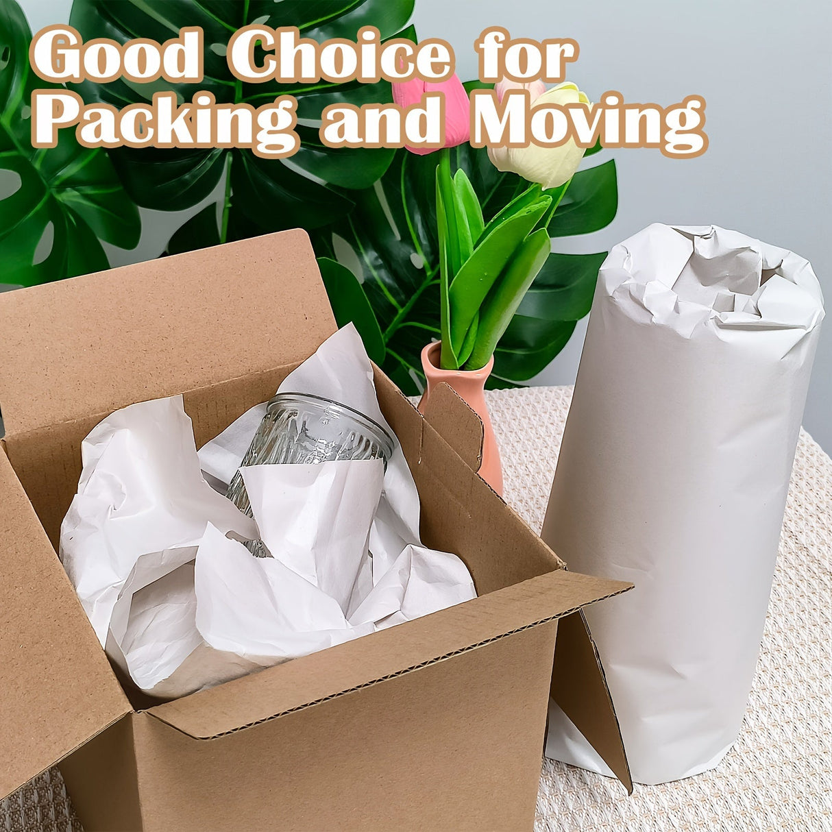 Heavy-Duty Packing Paper Sheets 27x15 inch β Unbleached, Tear-Resistant Wrapping Paper for Moving & Storage