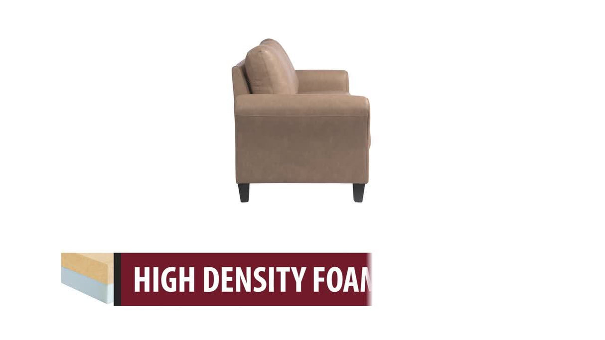 Lifestyle Solutions Wesley 80.3 in. Round Arm Polyester Rectangle 3-Seater Sofa in Dark Grey by Couch.com