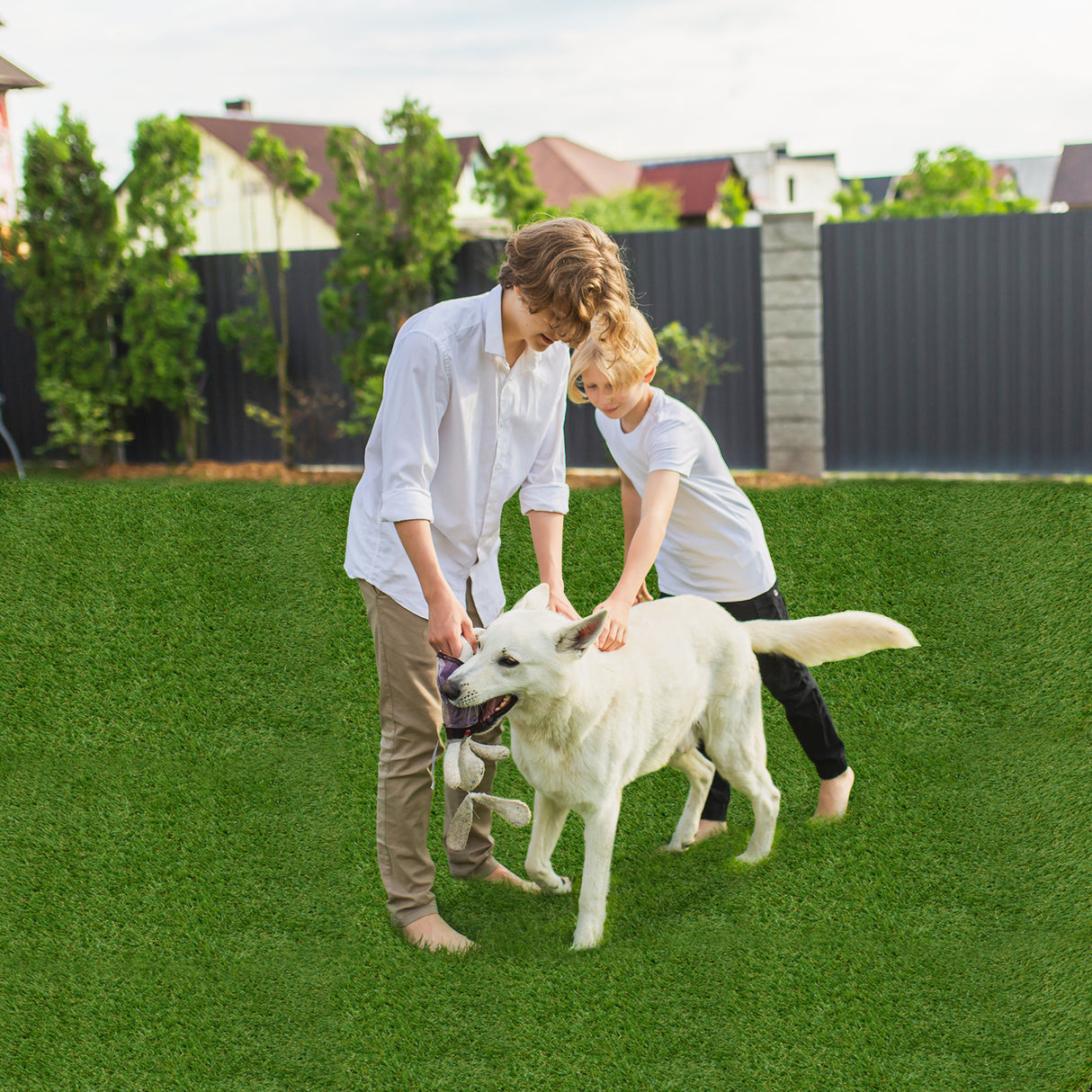 Indoor Outdoor Synthetic Turf Mat with Drainage Holes-M