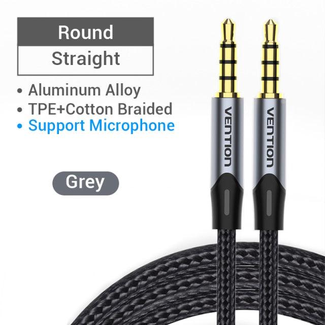 Jack 3.5mm Aux Cable 3.5mm Audio Cable Jack Headphones Speaker Cable Male Stereo Audio Cable Fabric Braided Compatible For Headphones Smartphone Car Stereos