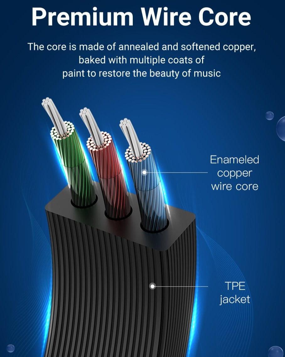 Jack 3.5mm Aux Cable 3.5mm Audio Cable Jack Headphones Speaker Cable Male Stereo Audio Cable Fabric Braided Compatible For Headphones Smartphone Car Stereos
