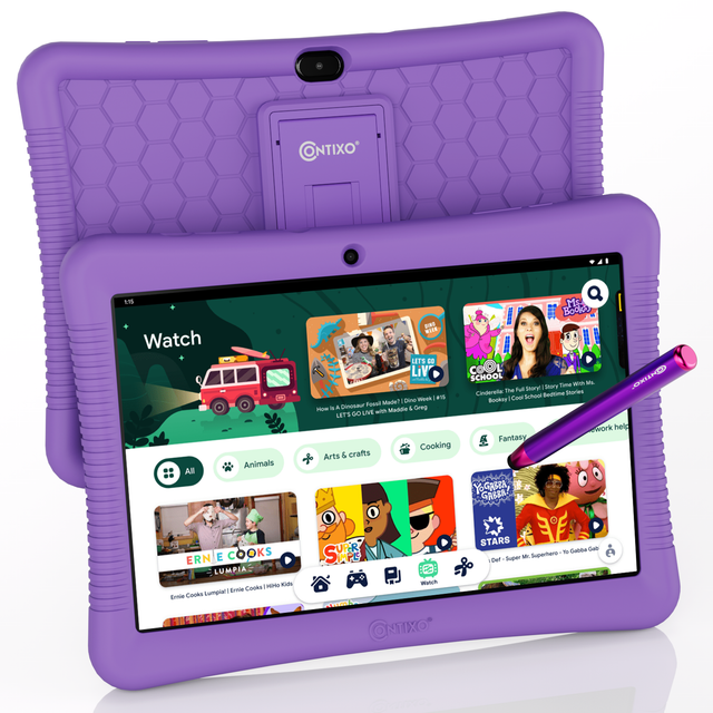 Contixo K102 10" Kids Tablet With Stylus and Smart Watch Bundle