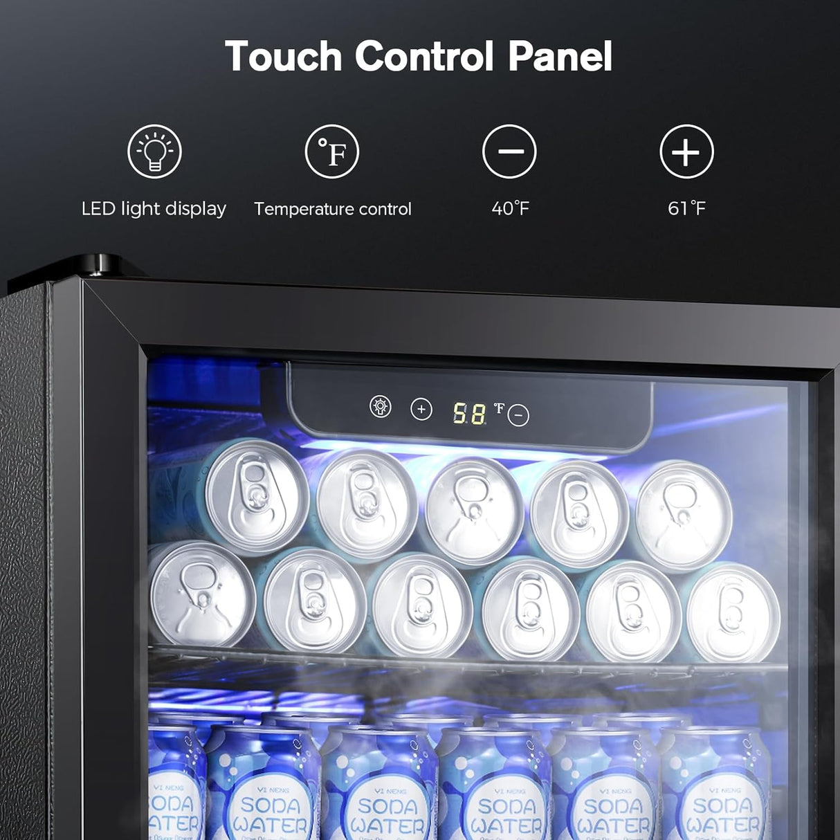 Kismile 1.7 Cu.ft Beverage Refrigerator and Cooler W5848H