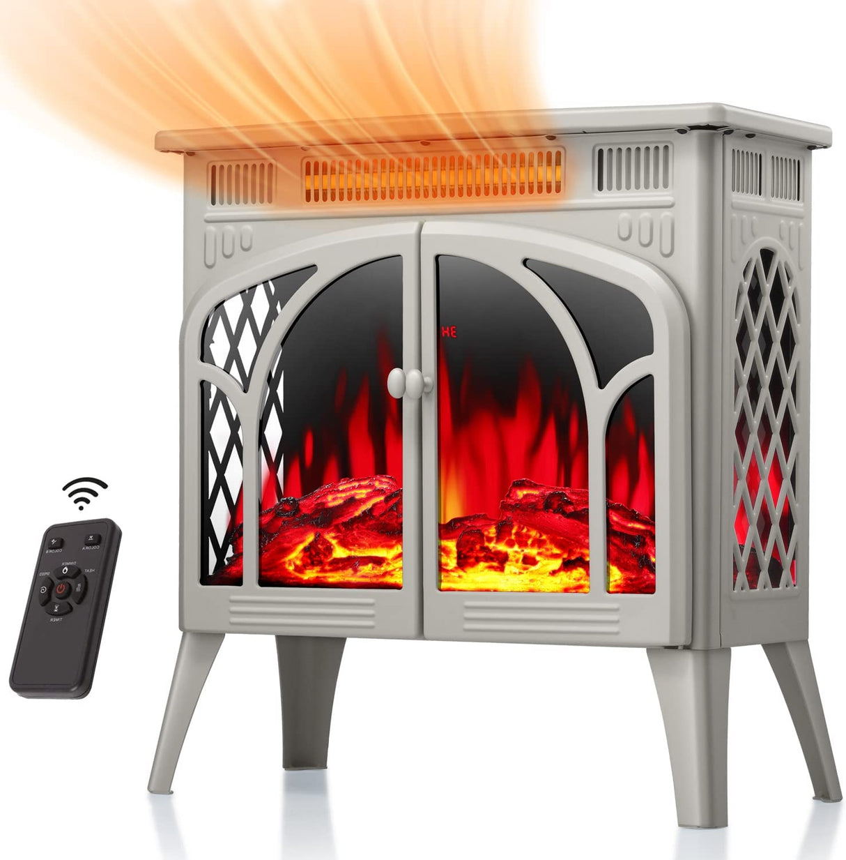 25 Inches 3D Infrared Free Standing Electric Fireplace Stove S230B