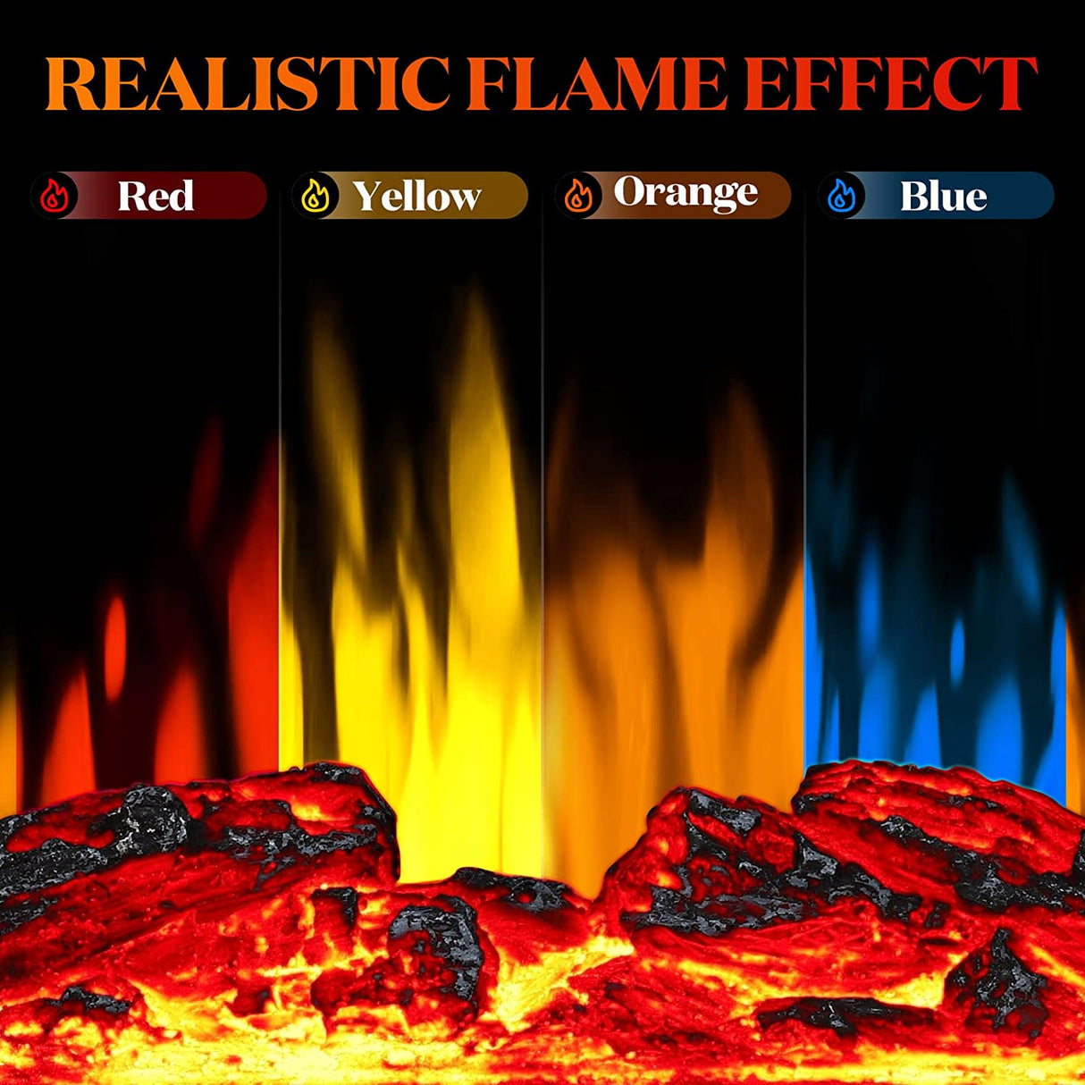 25 Inches 3D Infrared Free Standing Electric Fireplace Stove S230B