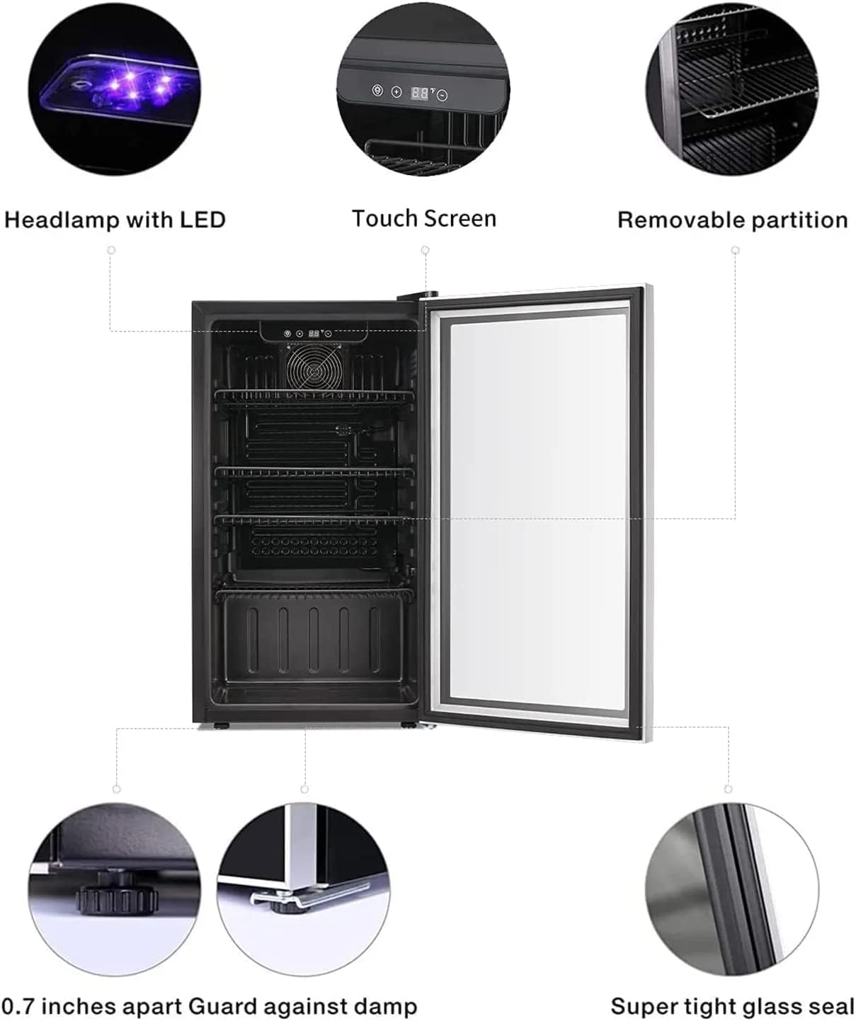 3.2 cu.ft Wine Cooler/Cabinet Beverage Refrigerator W5899H