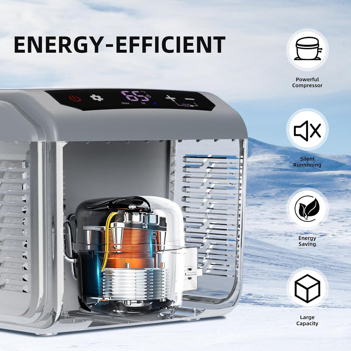 Kismile Car Refrigerator 12 Volt Mini Fridge