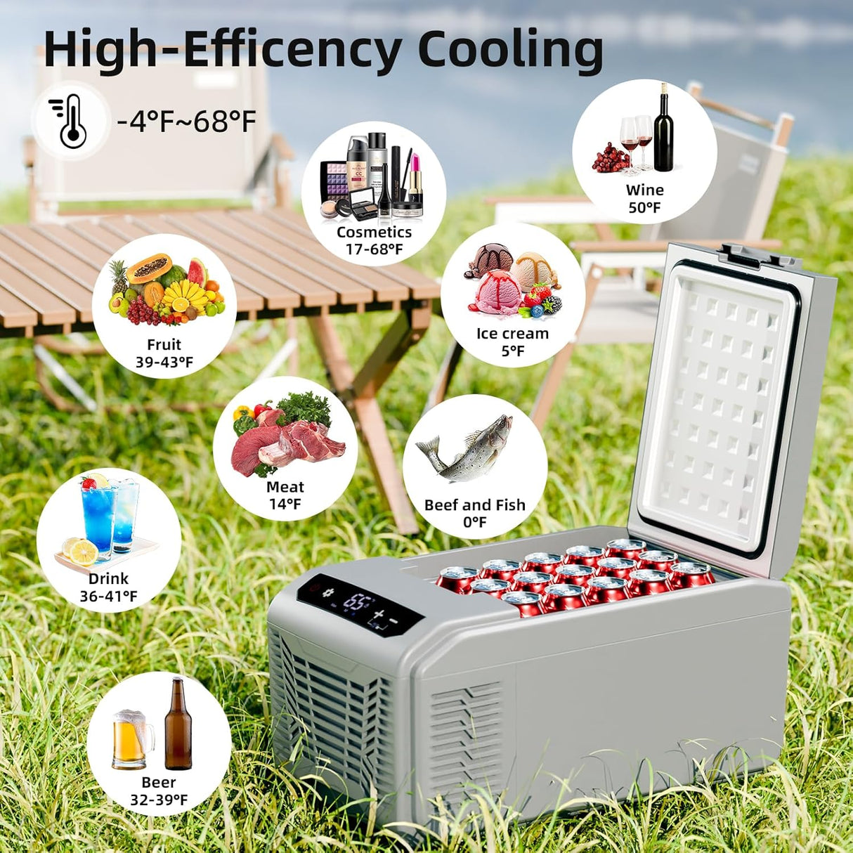 Kismile Car Refrigerator 12 Volt Mini Fridge