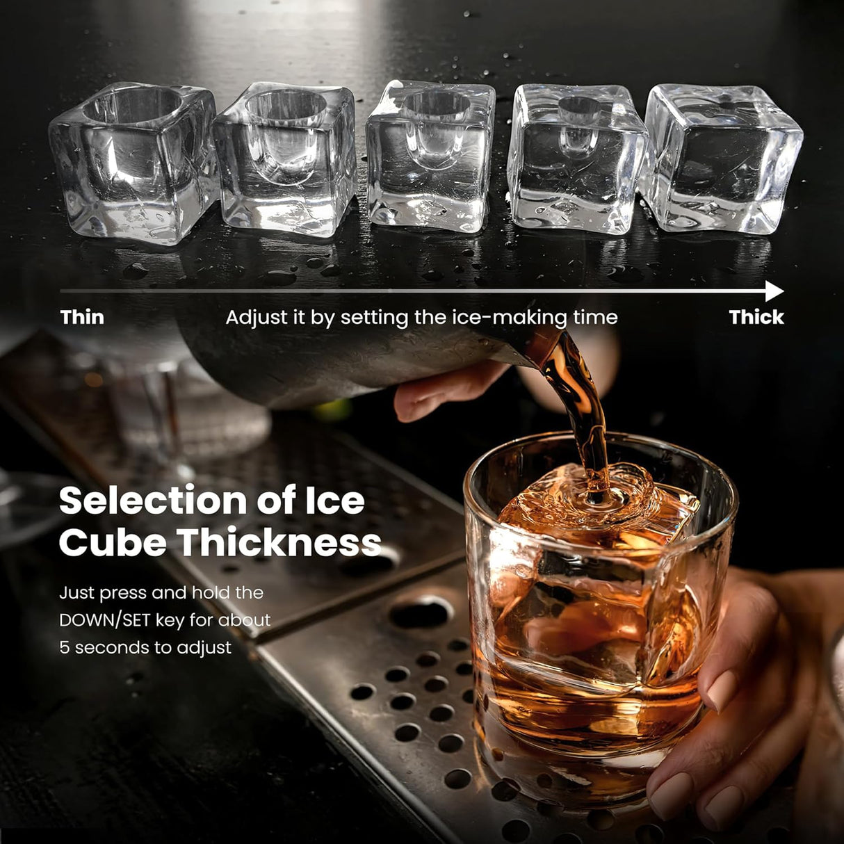 Kismile Clear Square Ice Cubes Maker 58003RIM0