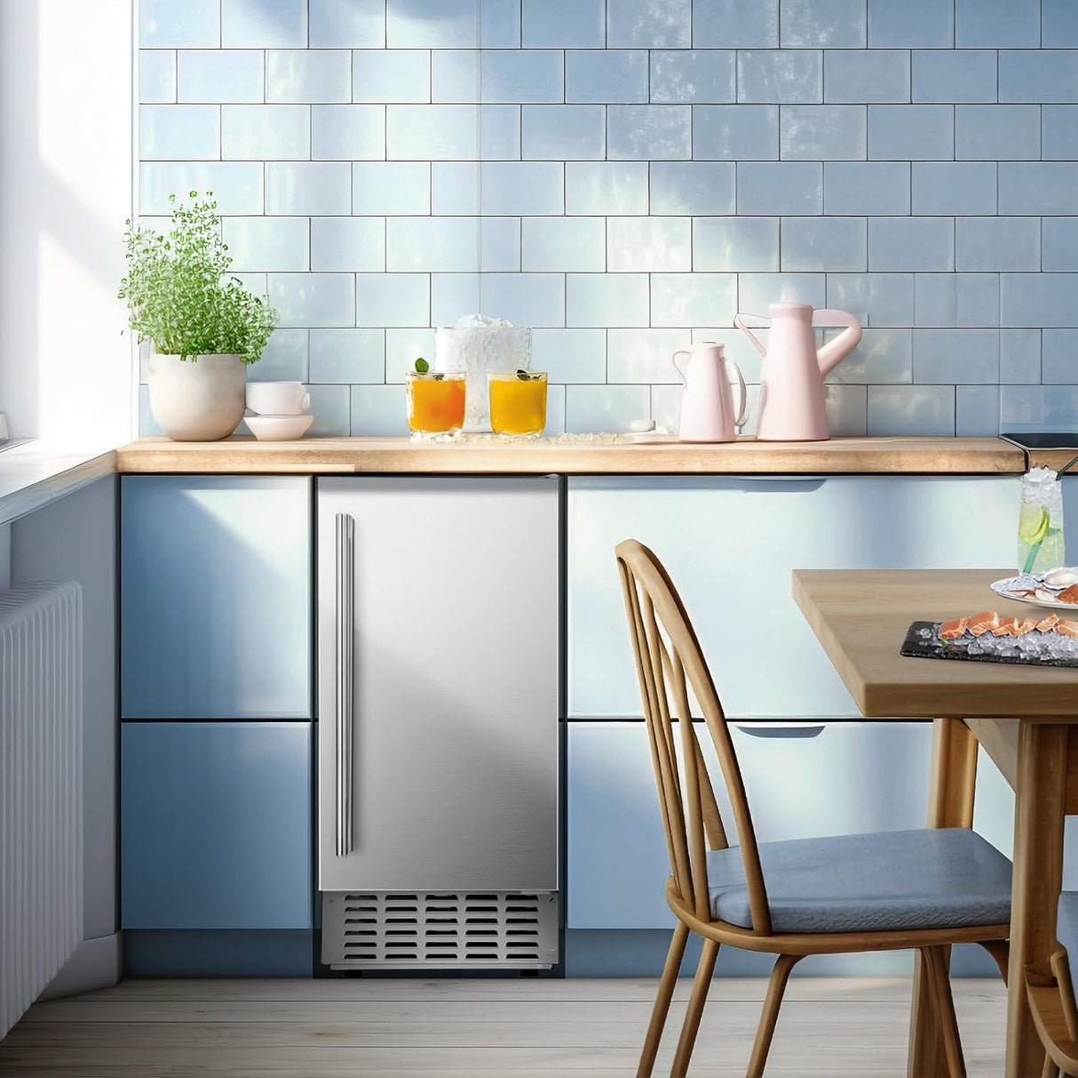 Kismile Commercial Under Counter Built-in Nugget Ice Maker Z5830N