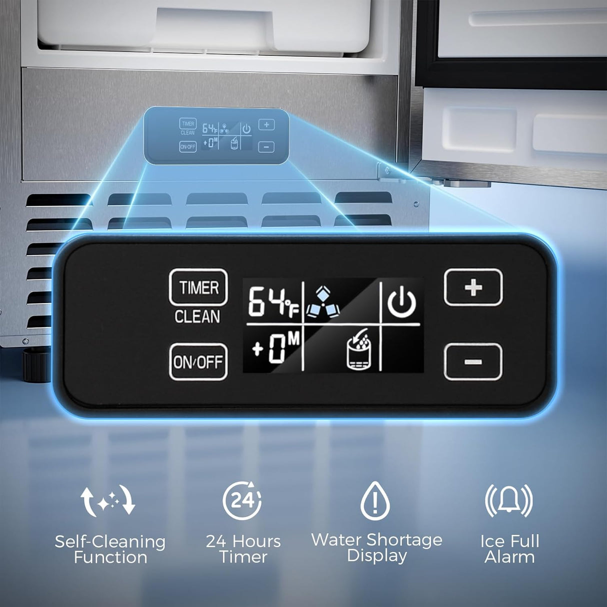 Kismile Commercial Under Counter Built-in Nugget Ice Maker Z5830N