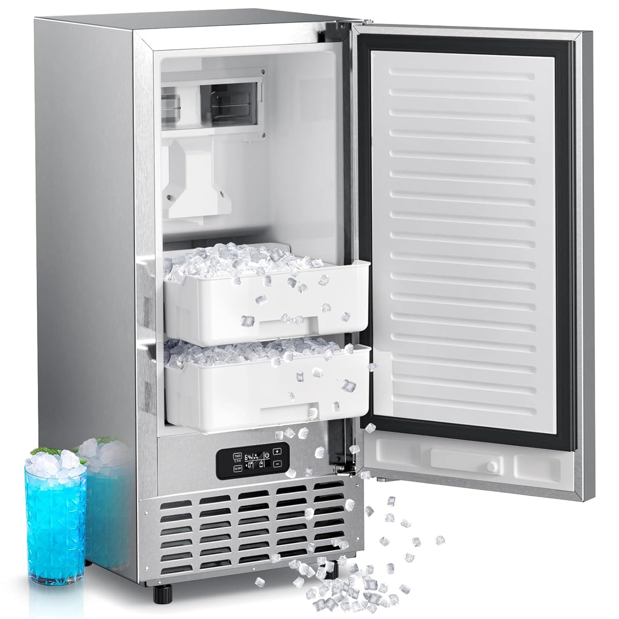 Kismile Commercial Under Counter Built-in Nugget Ice Maker Z5830N