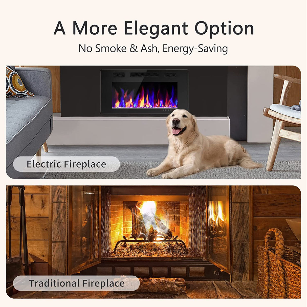 Electric Fireplace Recessed and Wall Mounted,830C3,836C3,842C3,850C3,860C3,868C3