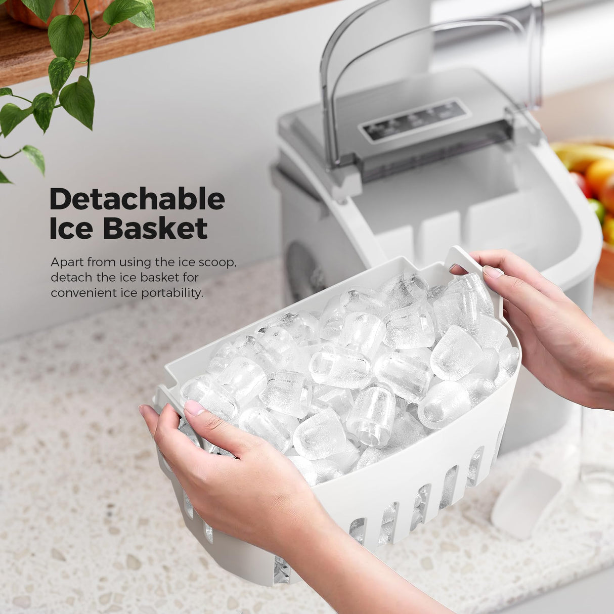 Kismile Ice Makers Countertop with Handle Z5812B