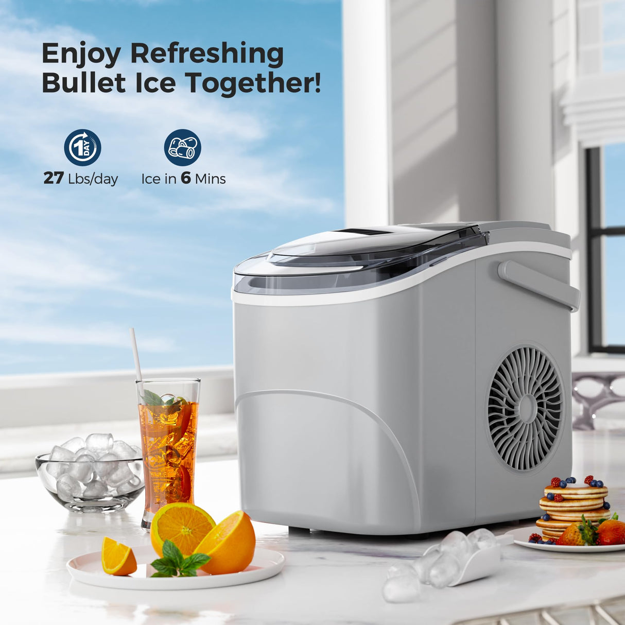 Kismile Ice Makers Countertop with Handle Z5812B